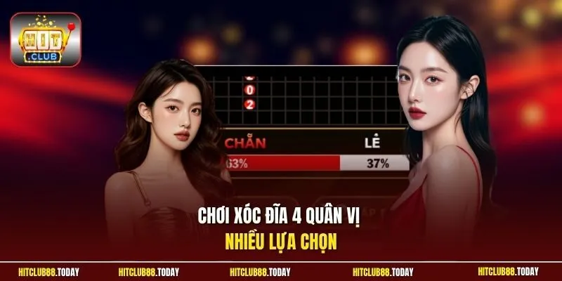 Xóc Đĩa HitClub - Chơi Đổi Thưởng Hấp Dẫn Với 4 Quân Vị 3 Sunwin Chơi xóc đĩa 4 quân vị nhiều lựa chọn